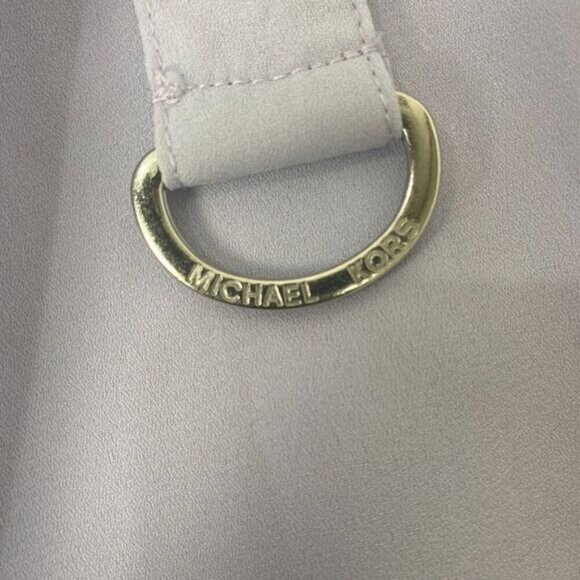 Michael Kors Half Zip Women's Lavender Roll sleeve Blouse Pockets Size L Used - Picture 6 of 16